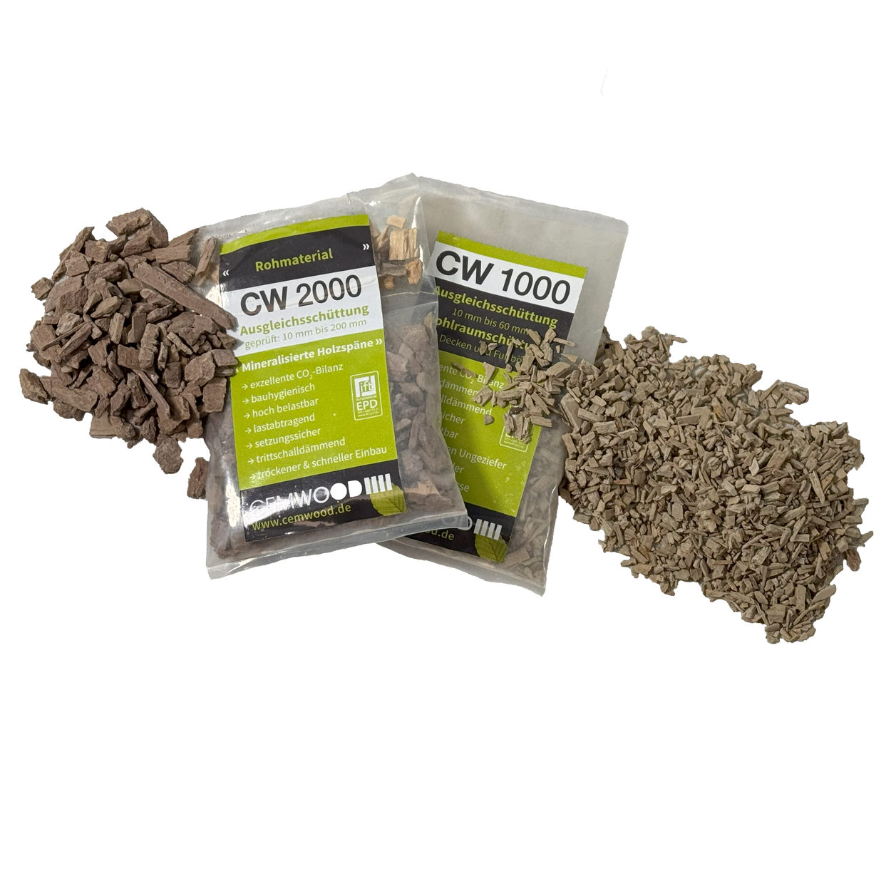 Cemwood CW 2000 – Grove Bio-Based Egalisatiekorrels 50L